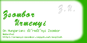 zsombor urmenyi business card